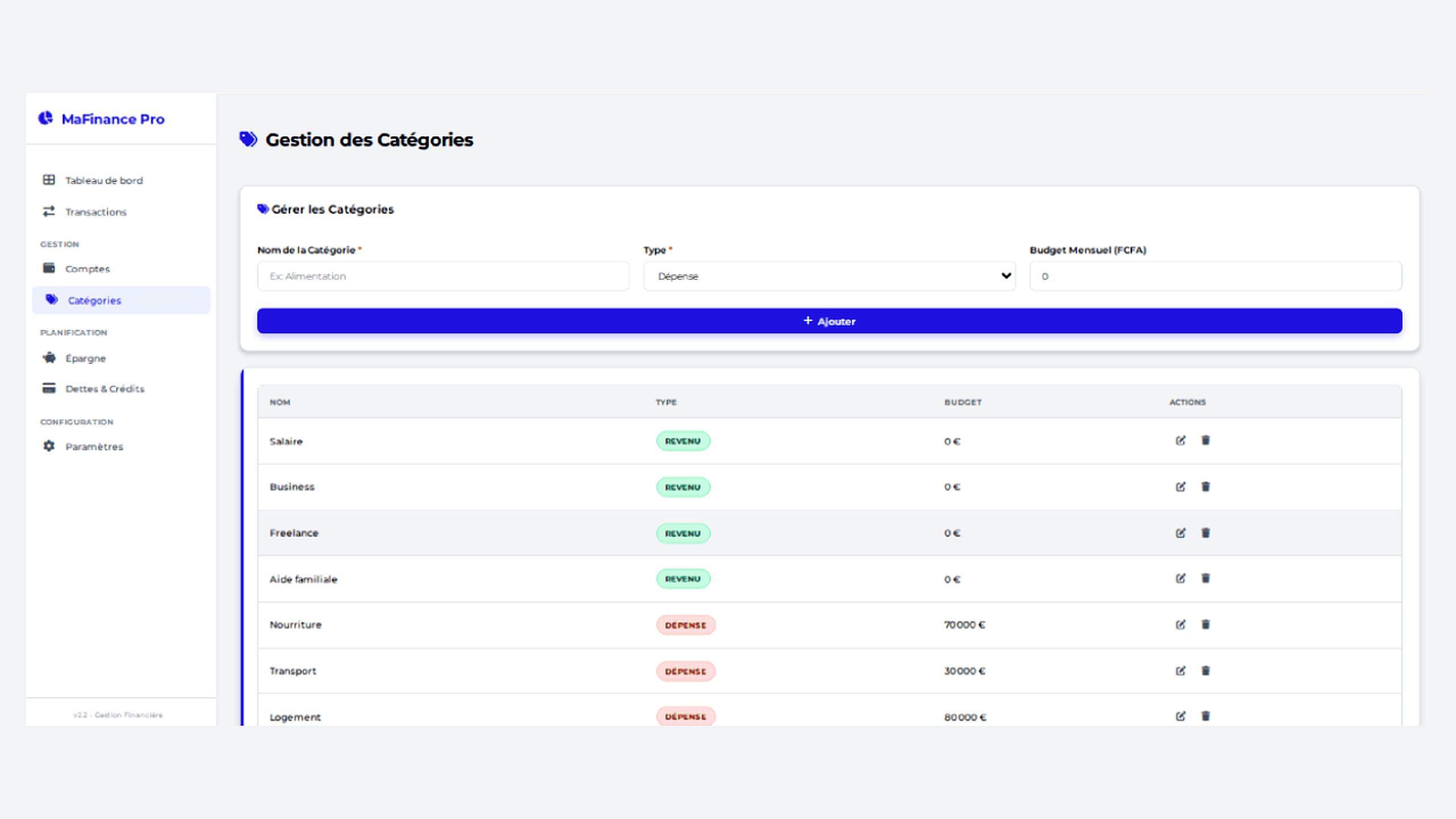 MaFinance Pro — Gestion Financière Personnelle Complète - Aperçu 4
