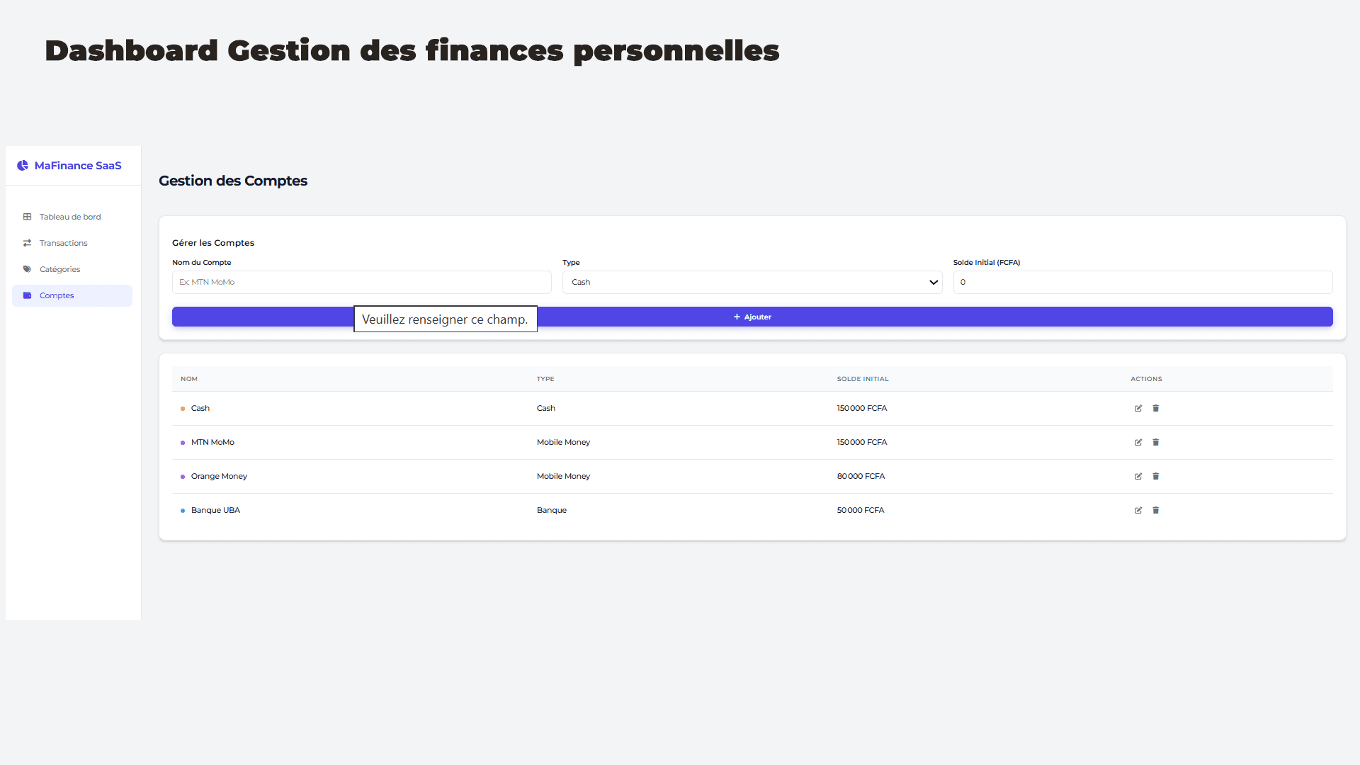 MaFinance Pro — Gestion Financière Personnelle Complète - Aperçu 3