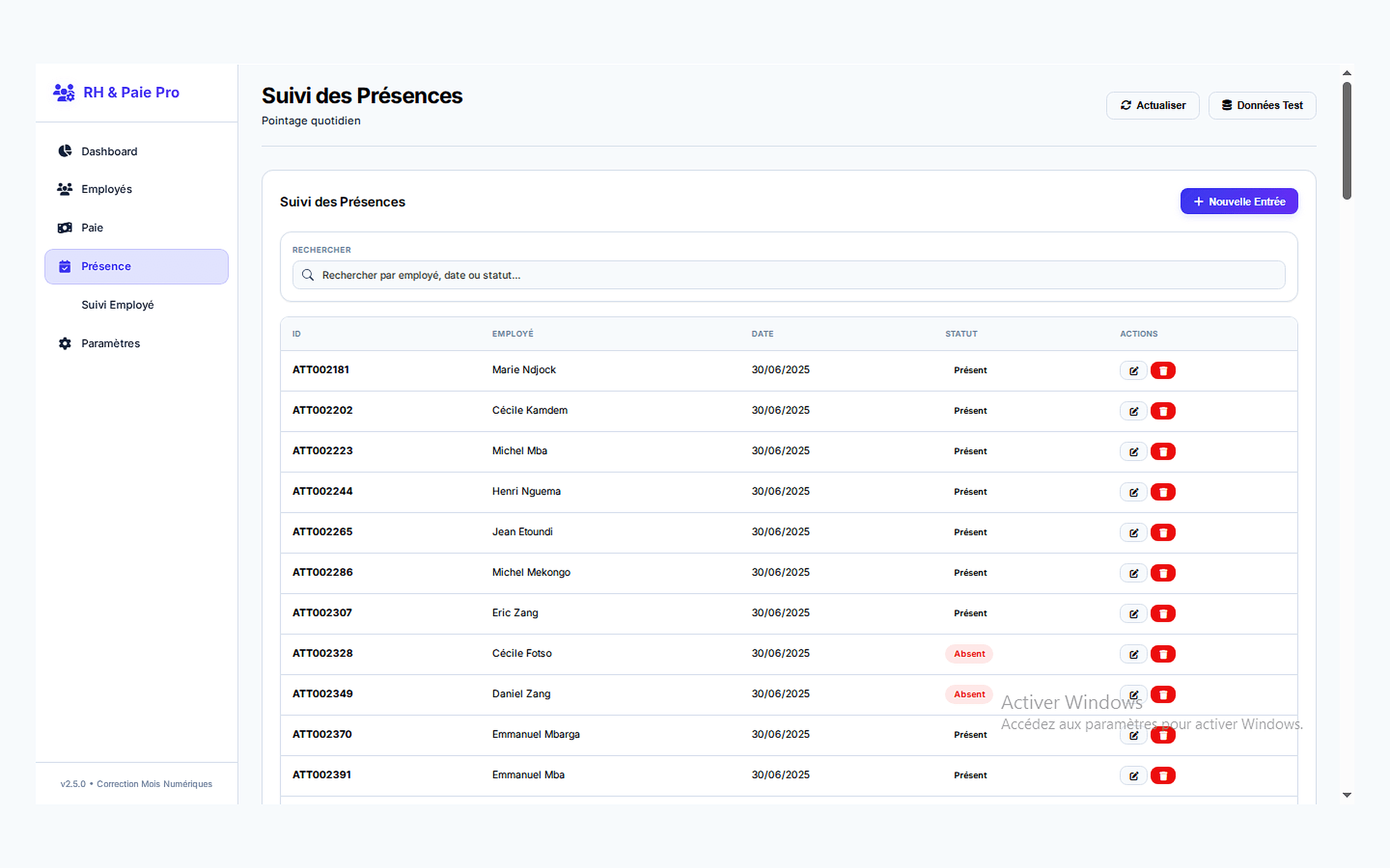RH & Paie Pro : Dashboard RH Complet - Aperçu 4